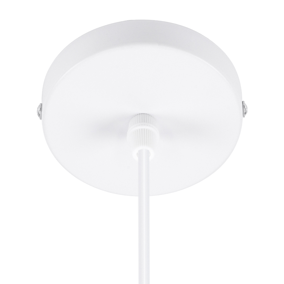 GloboStar®-36217-HANNA-Μοντέρνο-Κρεμαστό-Φωτιστικό-Οροφής-Ανάρτηση-με-Λευκό-Ντουί-1-x-E27-για-Τοποθέτηση-Καπέλων-Φωτιστικών-Μονόφωτο-Λευκό-Φ4-x-Y110cm-3