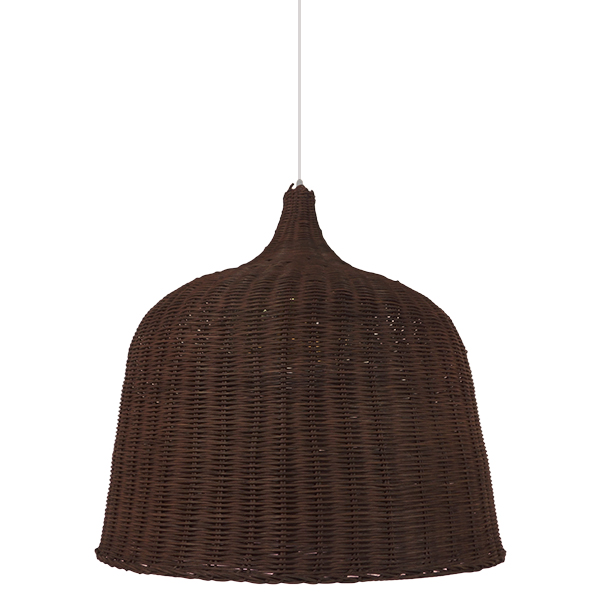 GloboStar®-BAHAMAS-01369-Vintage-Κρεμαστό-Φωτιστικό-Οροφής-Μονόφωτο-1-x-E27-Καφέ-Σκούρο-Ξύλινο-Ψάθινο-Bamboo-Φ60-x-Υ60cm-3