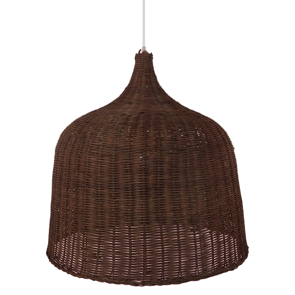 GloboStar®-BAHAMAS-01369-Vintage-Κρεμαστό-Φωτιστικό-Οροφής-Μονόφωτο-1-x-E27-Καφέ-Σκούρο-Ξύλινο-Ψάθινο-Bamboo-Φ60-x-Υ60cm-4