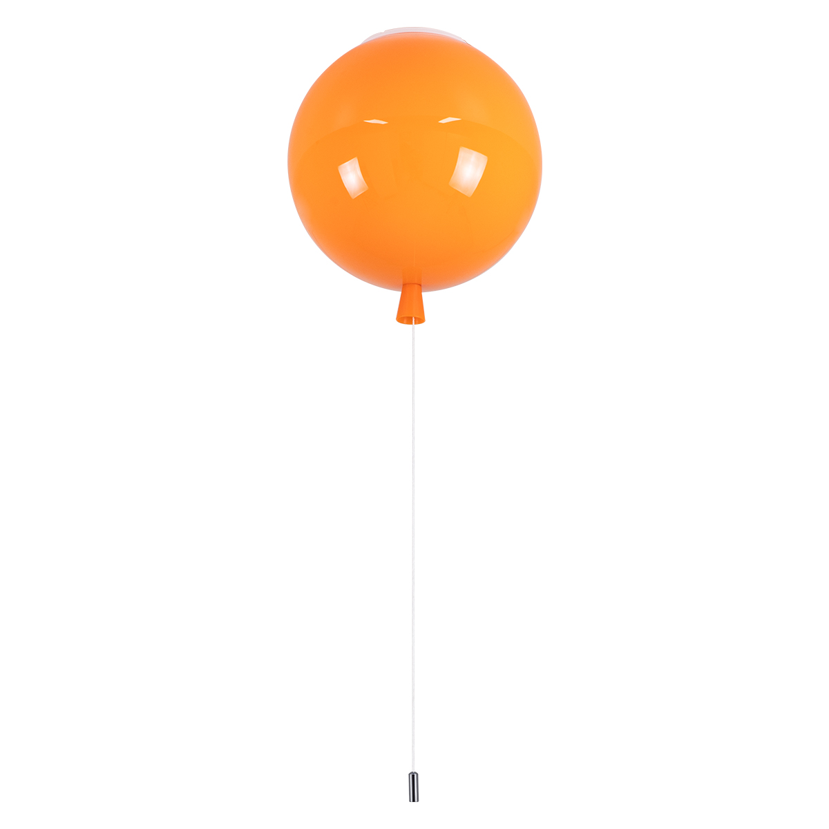 GloboStar®-BALLOON-00650-Μοντέρνο-Παιδικό-Φωτιστικό-Οροφής-Μονόφωτο-Πορτοκαλί-Πλαστικό-Μπάλα-Φ30-x-Υ33cm-4