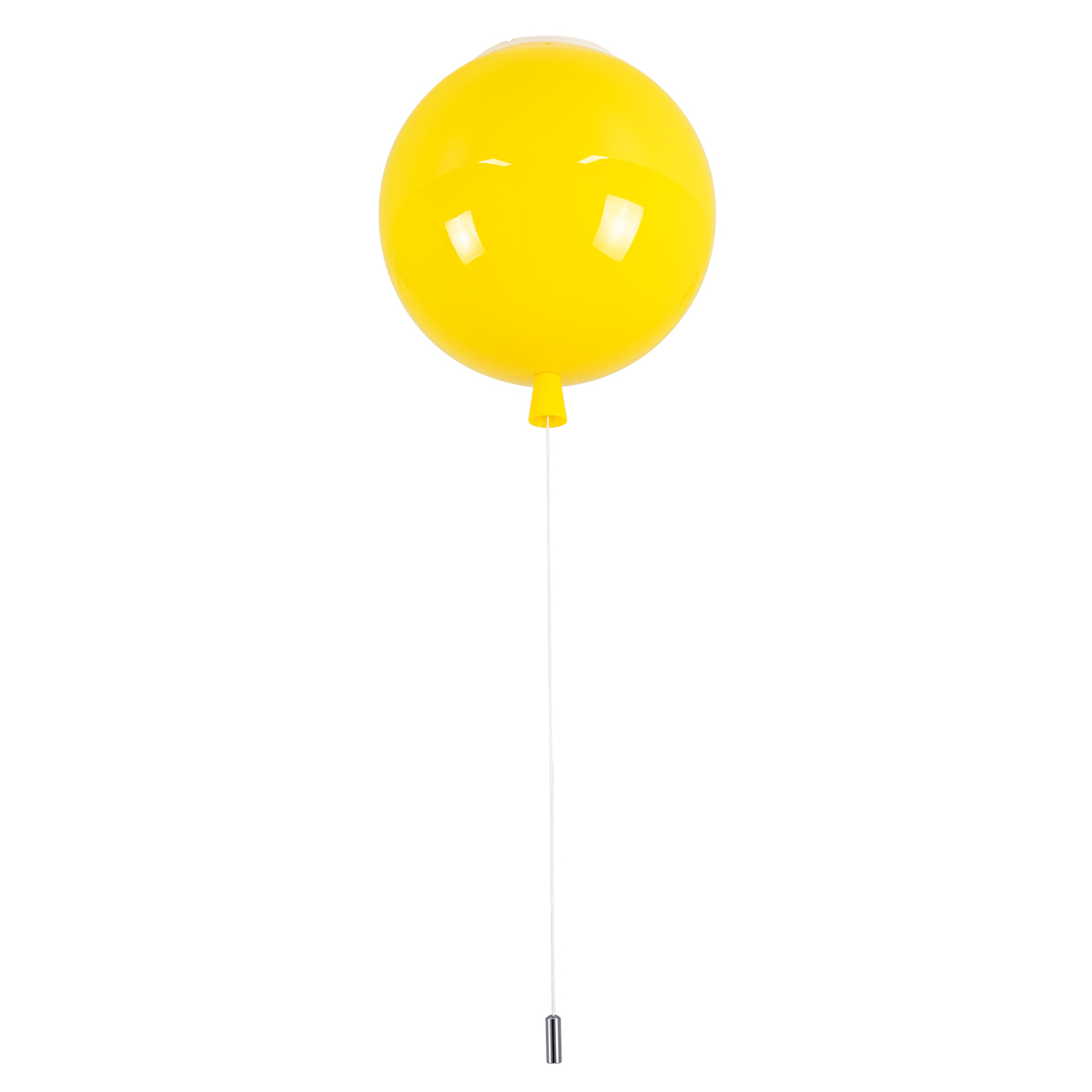 GloboStar®-BALLOON-00651-Μοντέρνο-Παιδικό-Φωτιστικό-Οροφής-Μονόφωτο-Κίτρινο-Πλαστικό-Μπάλα-Φ30-x-Υ33cm-4