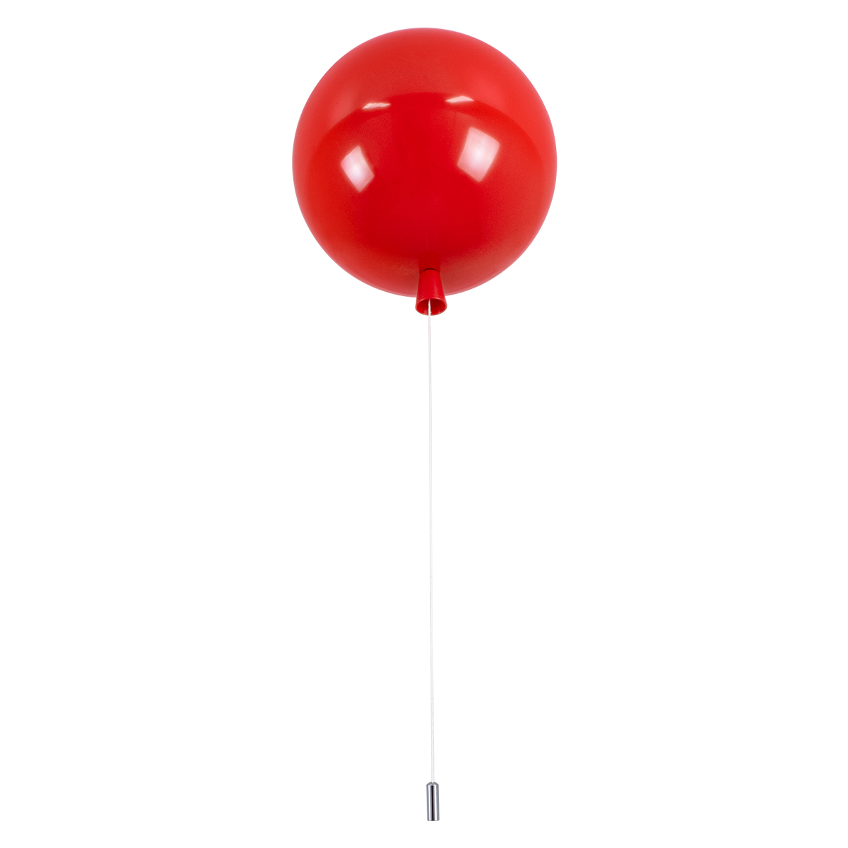 GloboStar®-BALLOON-00652-Μοντέρνο-Παιδικό-Φωτιστικό-Οροφής-Μονόφωτο-Κόκκινο-Πλαστικό-Μπάλα-Φ30-x-Υ33cm-3