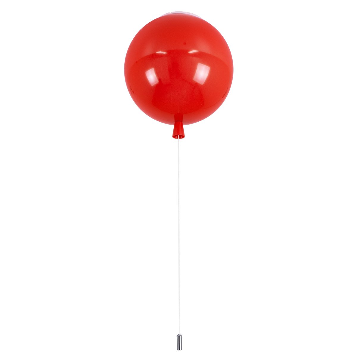 GloboStar®-BALLOON-00652-Μοντέρνο-Παιδικό-Φωτιστικό-Οροφής-Μονόφωτο-Κόκκινο-Πλαστικό-Μπάλα-Φ30-x-Υ33cm-4