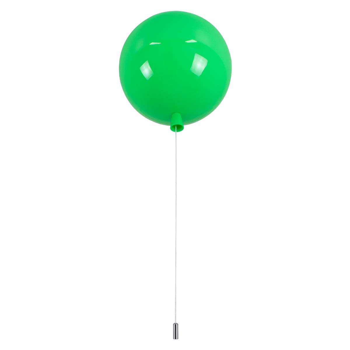 GloboStar®-BALLOON-00653-Μοντέρνο-Παιδικό-Φωτιστικό-Οροφής-Μονόφωτο-Πράσινο-Πλαστικό-Μπάλα-Φ30-x-Υ33cm-3