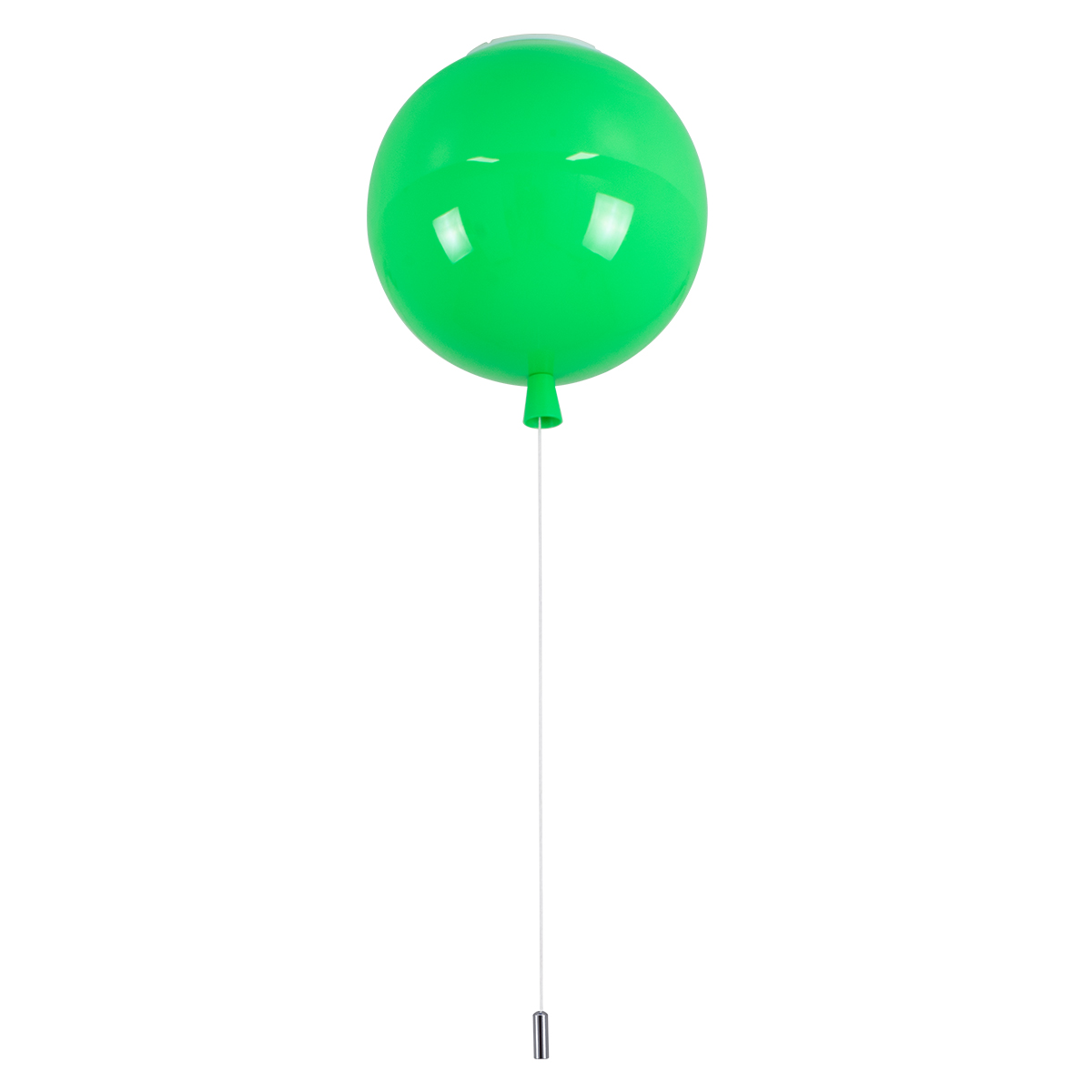 GloboStar®-BALLOON-00653-Μοντέρνο-Παιδικό-Φωτιστικό-Οροφής-Μονόφωτο-Πράσινο-Πλαστικό-Μπάλα-Φ30-x-Υ33cm-4