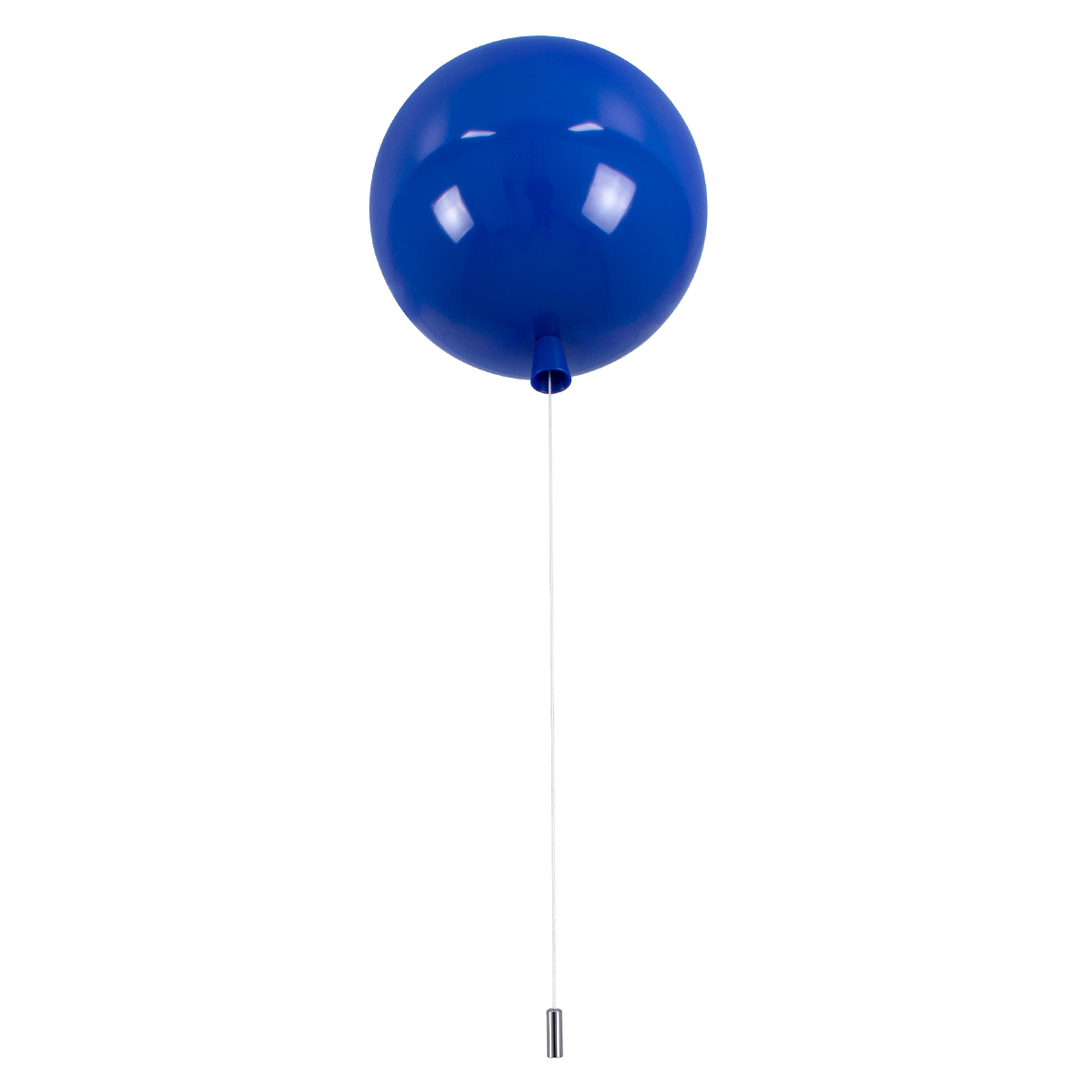 GloboStar®-BALLOON-00654-Μοντέρνο-Παιδικό-Φωτιστικό-Οροφής-Μονόφωτο-Μπλε-Πλαστικό-Μπάλα-Φ30-x-Υ33cm-3