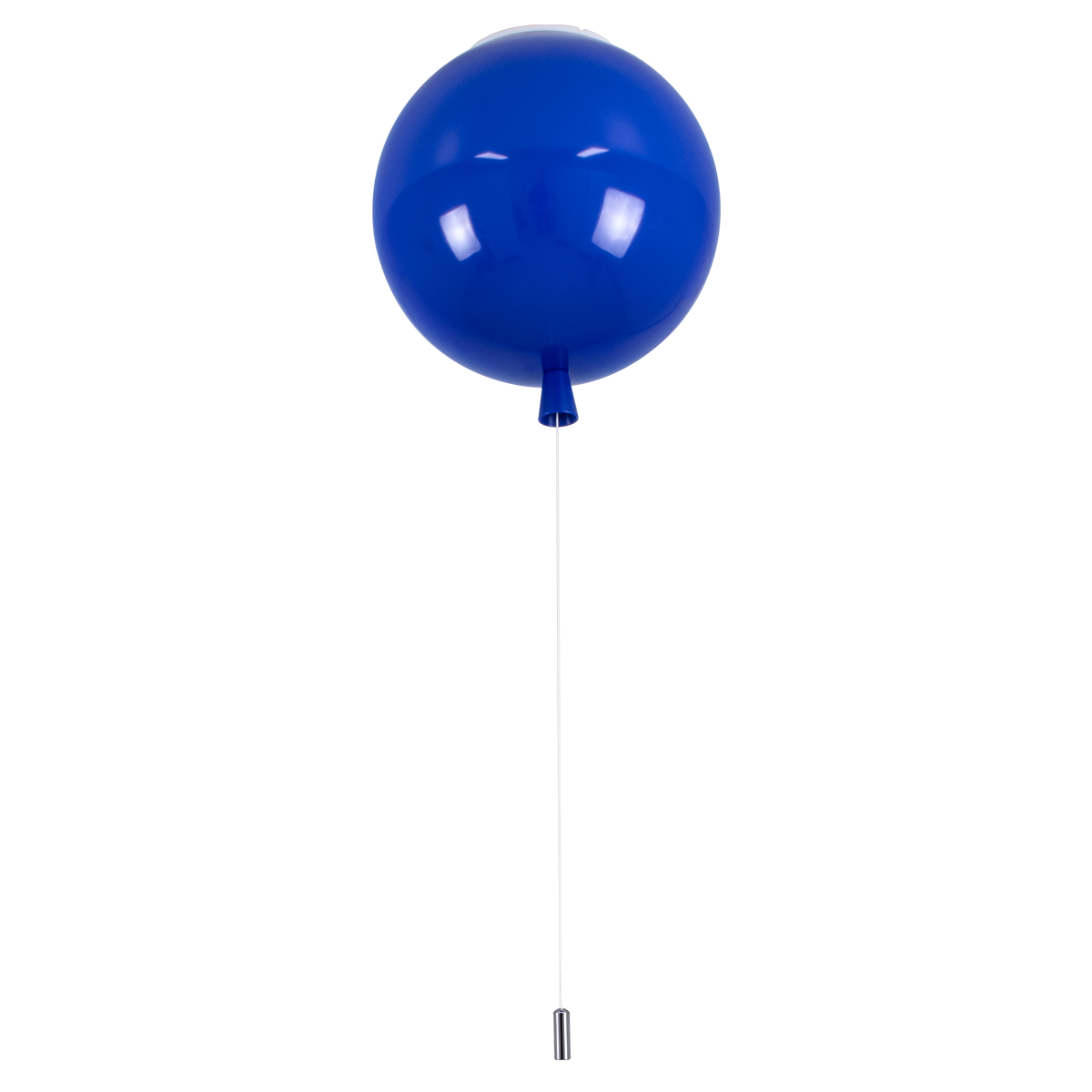 GloboStar®-BALLOON-00654-Μοντέρνο-Παιδικό-Φωτιστικό-Οροφής-Μονόφωτο-Μπλε-Πλαστικό-Μπάλα-Φ30-x-Υ33cm-4