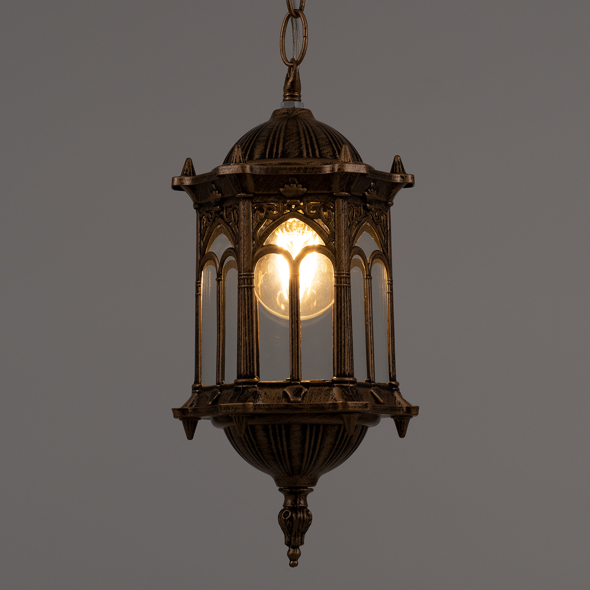 GloboStar®-DARCY-00656-Vintage-Κρεμαστό-Φωτιστικό-Οροφής-Μονόφωτο-1-x-E27-Μπρούτζινο-Μεταλλικό-Πλέγμα-Φ15.5-x-Y32.5cm-2