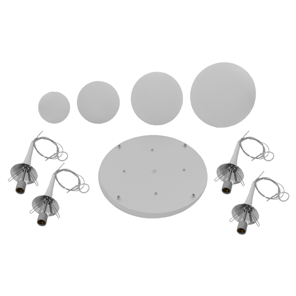 GloboStar®-DORI-01144-Μοντέρνο-Κρεμαστό-Φωτιστικό-Οροφής-Πολύφωτο-4-x-E27-Λευκό-Γυάλινο-Φ75-x-Y52cm-4