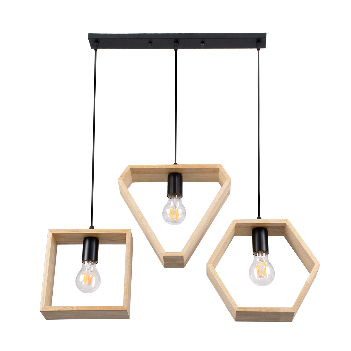 GloboStar®-ELISE-00682-Μοντέρνο-Κρεμαστό-Φωτιστικό-Οροφής-Τρίφωτο-3-x-E27-Μπεζ-Μεταλλικό-Ξύλινο-Δρυς-Ράγα-Μ76-x-Π8-x-Υ130cm-3