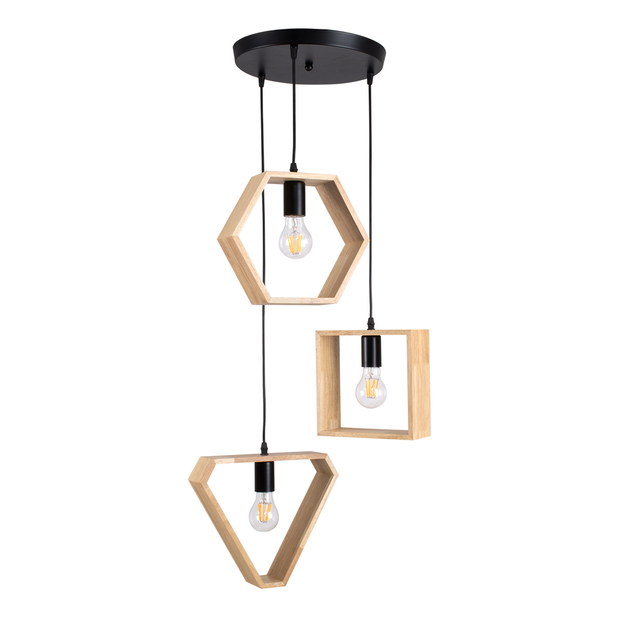 GloboStar®-ELISE-00683-Μοντέρνο-Κρεμαστό-Φωτιστικό-Οροφής-Τρίφωτο-3-x-E27-Μπεζ-Μεταλλικό-Ξύλινο-Δρυς-Ράγα-Φ55-x-Υ130cm-1