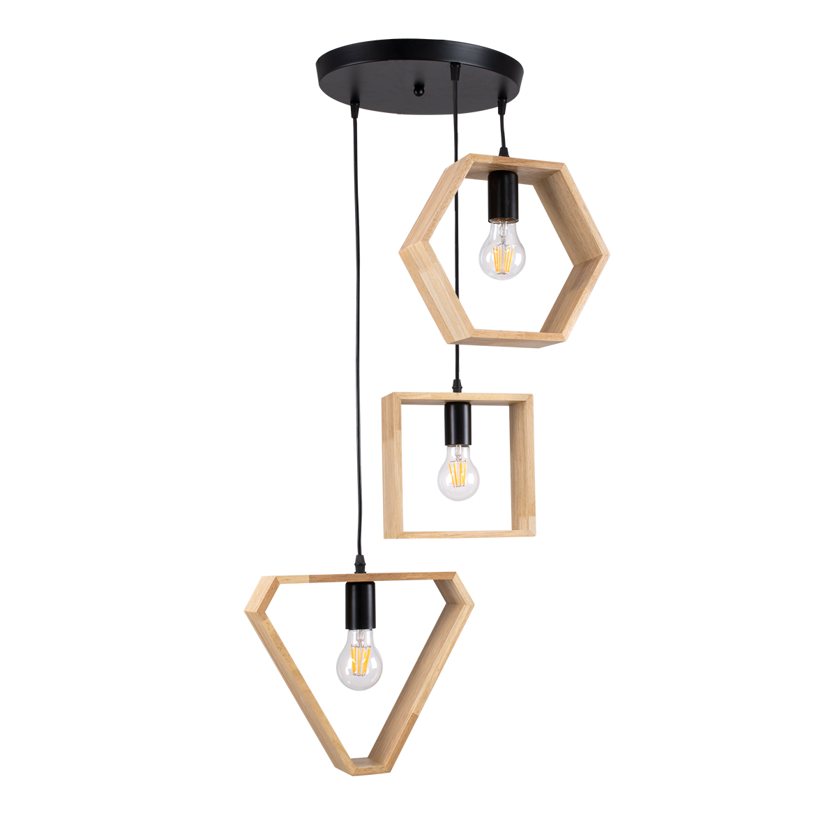 GloboStar®-ELISE-00683-Μοντέρνο-Κρεμαστό-Φωτιστικό-Οροφής-Τρίφωτο-3-x-E27-Μπεζ-Μεταλλικό-Ξύλινο-Δρυς-Ράγα-Φ55-x-Υ130cm-2