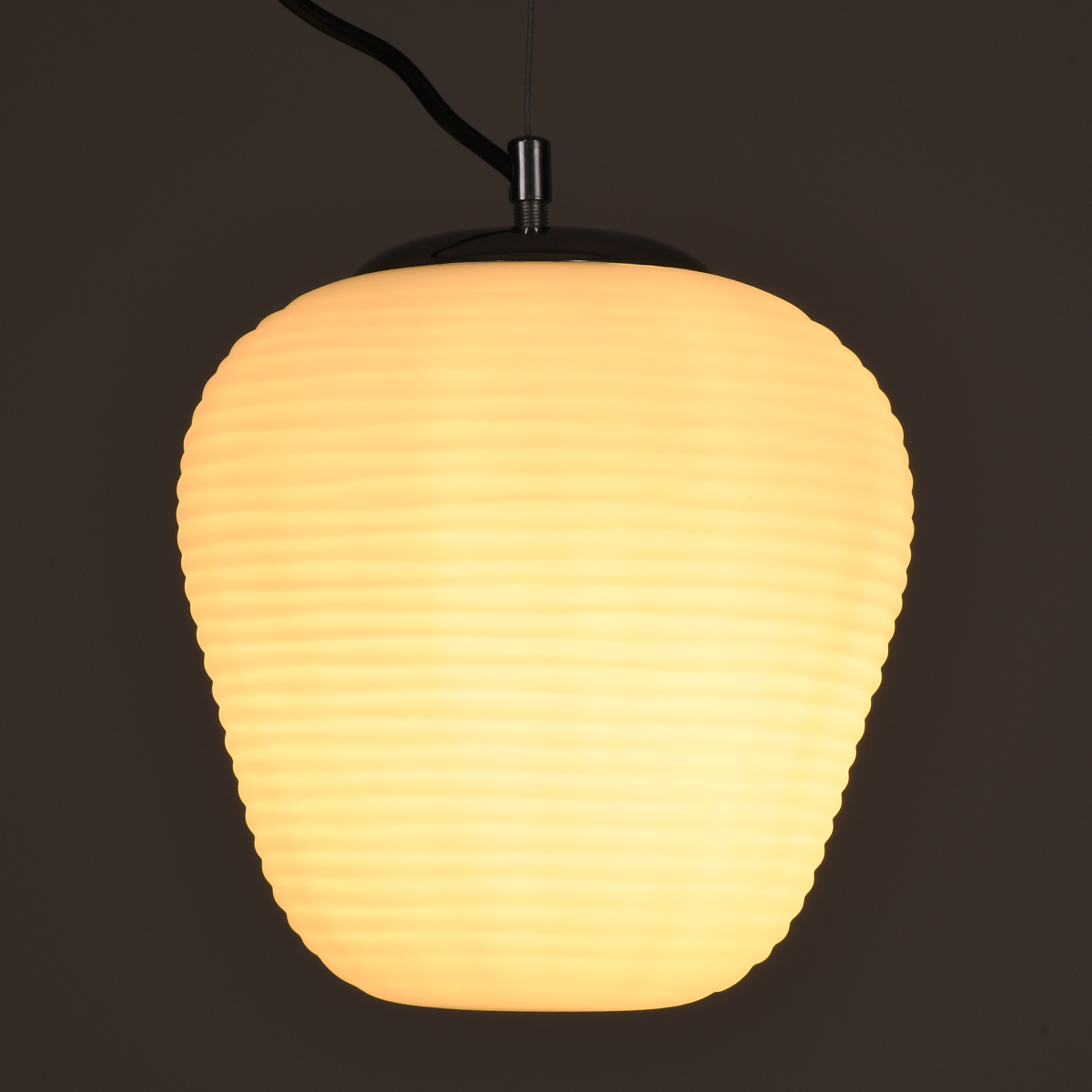 GloboStar®-FREYA-00746-Μοντέρνο-Κρεμαστό-Φωτιστικό-Οροφής-Μονόφωτο-1-x-E27-Λευκό-Γυάλινο-Φ20-x-Υ23cm-2