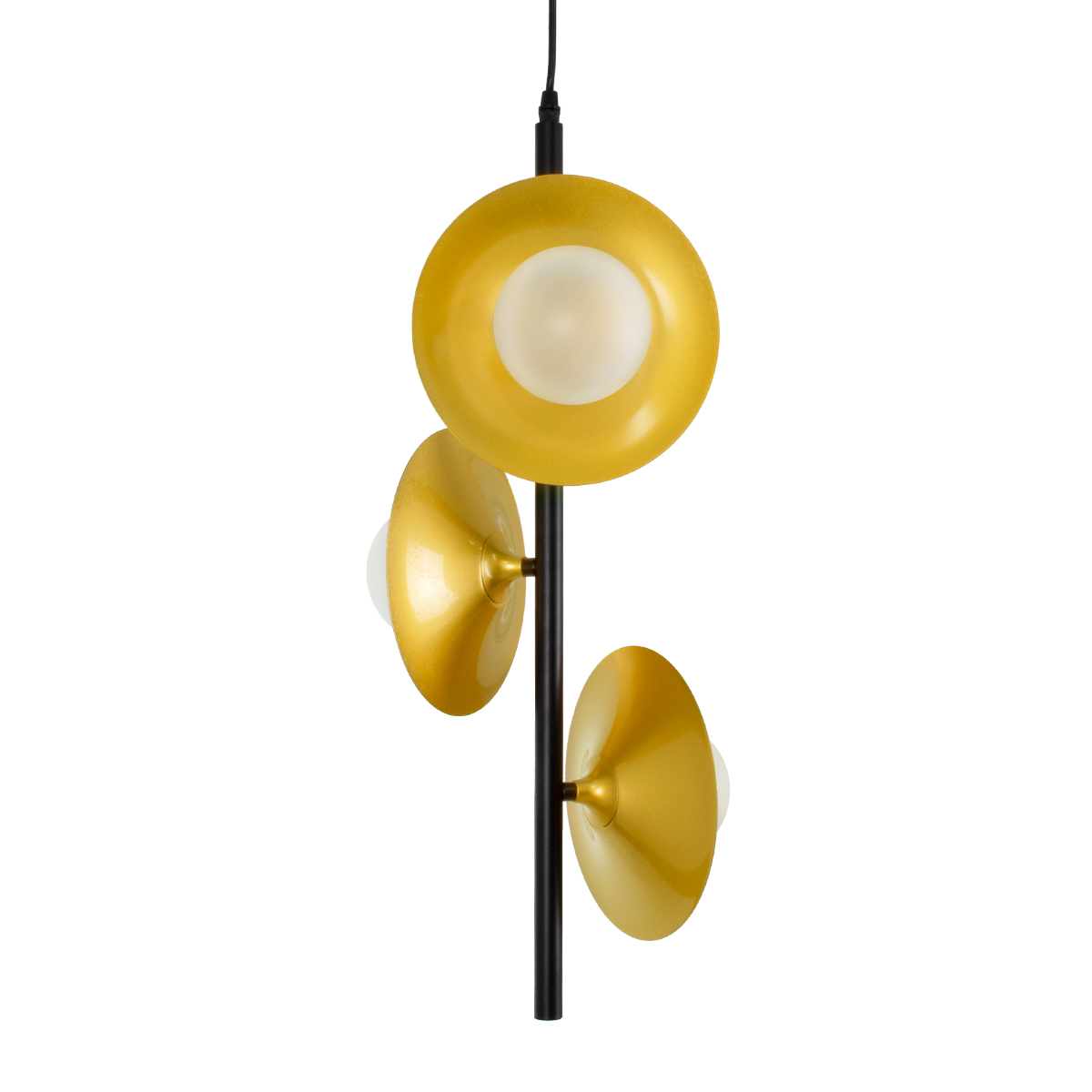 GloboStar®-JOLIET-00781-Μοντέρνο-Κρεμαστό-Φωτιστικό-Οροφής-Τρίφωτο-3-x-G9-AC-230V-Μαύρο-Χρυσό-Μεταλλικό-Πλέγμα-Φ28-x-Υ63cm-4