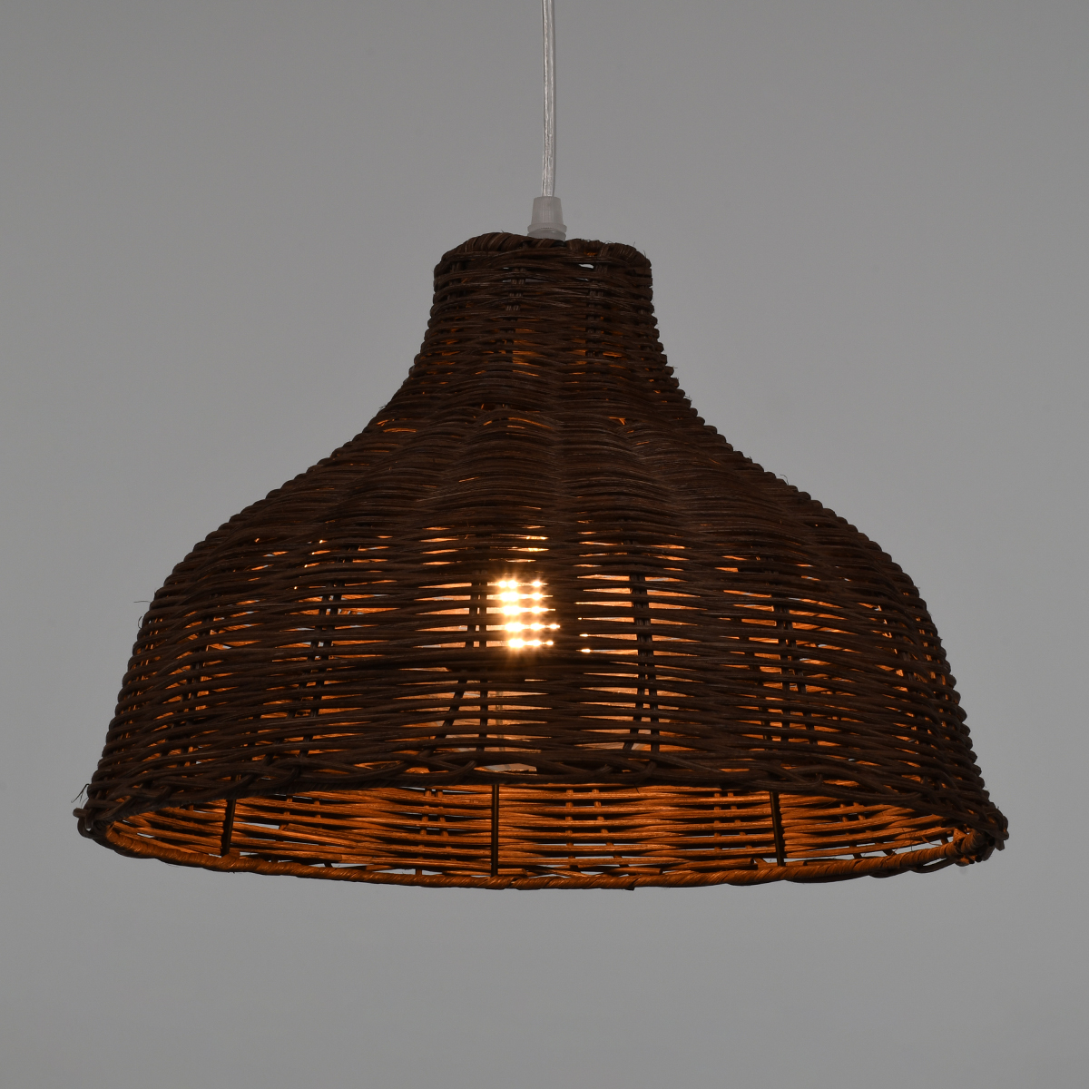 GloboStar®-MAYOTTE-00723-Vintage-Κρεμαστό-Φωτιστικό-Οροφής-Μονόφωτο-1-x-E27-Καφέ-Ξύλινο-Bamboo-Φ35-x-Y27cm-2