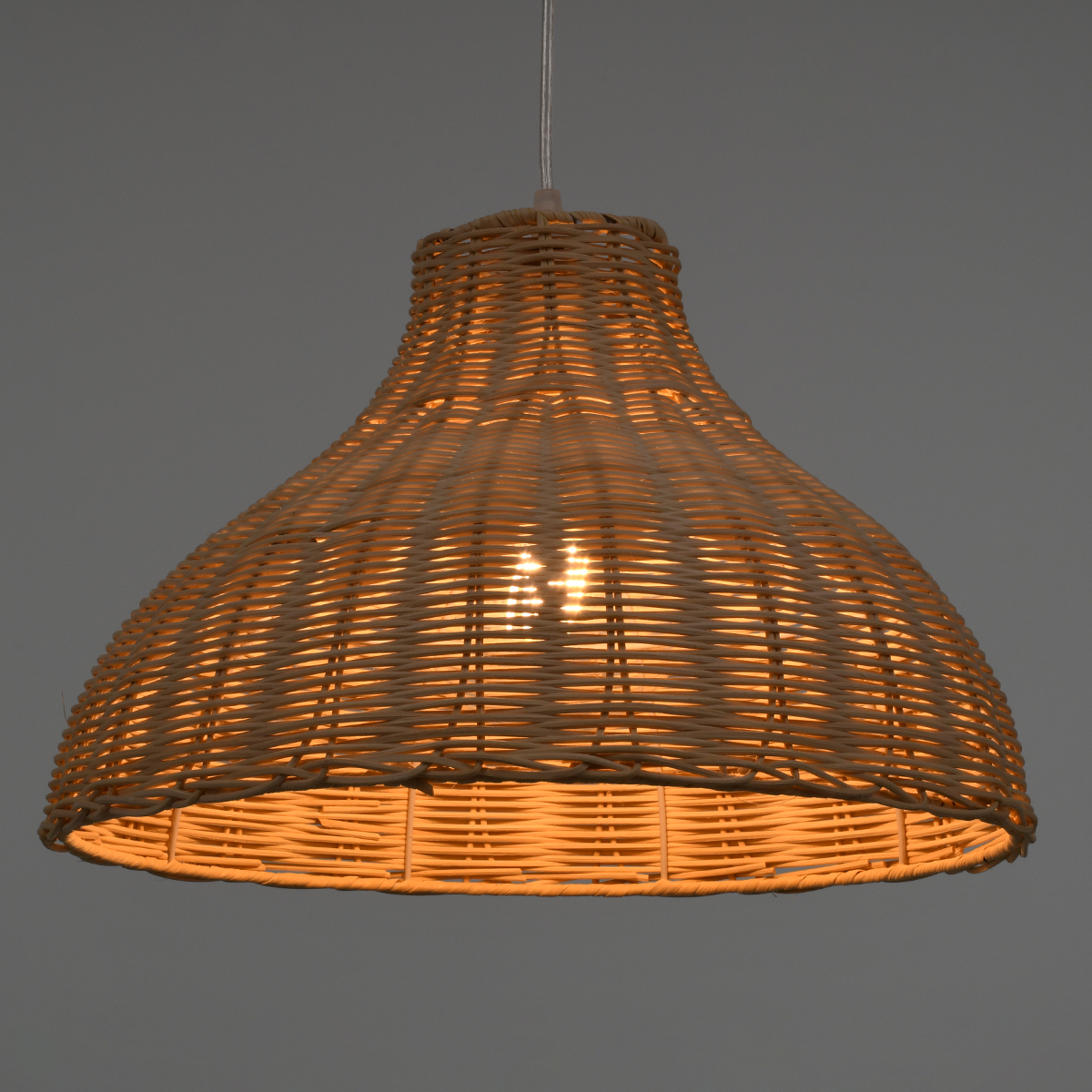 GloboStar®-MAYOTTE-00724-Vintage-Κρεμαστό-Φωτιστικό-Οροφής-Μονόφωτο-1-x-E27-Μπεζ-Ξύλινο-Bamboo-Φ40-x-Y28cm-2