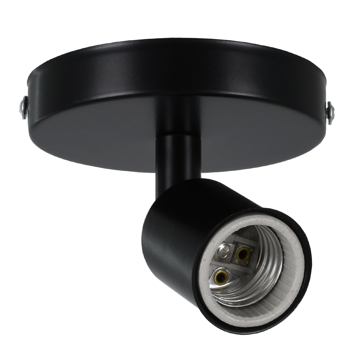 GloboStar®-SARA-00843-Μοντέρνο-Φωτιστικό-Οροφής-Τοίχου-Μονόφωτο-1xE27-Μεταλλικό-Μαύρο-Φ10-x-Υ10.3cm-1