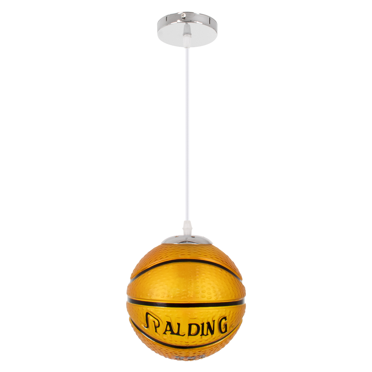 GloboStar®-SPALDING-NBA-00645-Μοντέρνο-Κρεμαστό-Παιδικό-Φωτιστικό-Οροφής-Μονόφωτο-1-x-E27-Πορτοκαλί-Γυάλινο-Φ18-x-Υ18cm-3