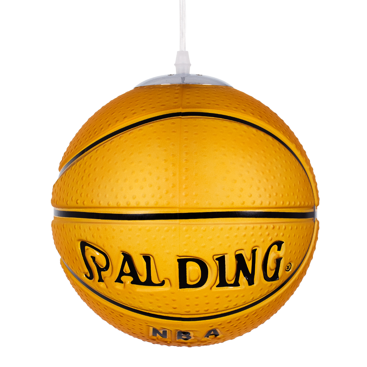 GloboStar®-SPALDING-NBA-00649-Μοντέρνο-Κρεμαστό-Παιδικό-Φωτιστικό-Οροφής-Μονόφωτο-1-x-E27-Πορτοκαλί-Γυάλινο-Φ25-x-Υ25cm-1