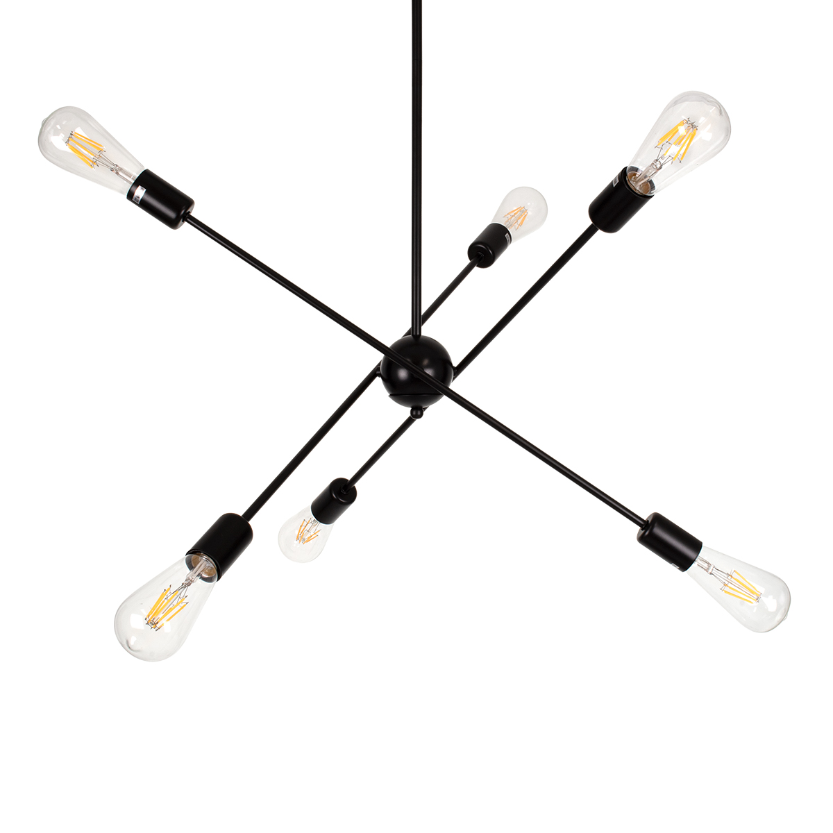 GloboStar®-ZANE-00784-Μοντέρνο-Φωτιστικό-Οροφής-Πολύφωτο-Μαύρο-Μεταλλικό-Ράγα-Φ70-x-Y100cm-3