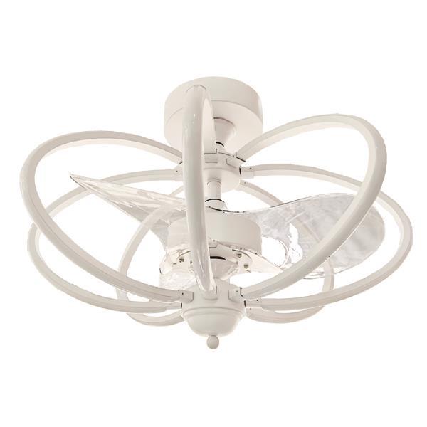 ΑΝΕΜΙΣΤΗΡΑΣ ΟΡΟΦΗΣ ΛΕΥΚΟΣ ΜΕ LED ΦΩΣ