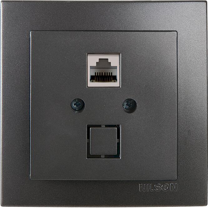 Ανθρακί πρίζα δικτύου CAT5