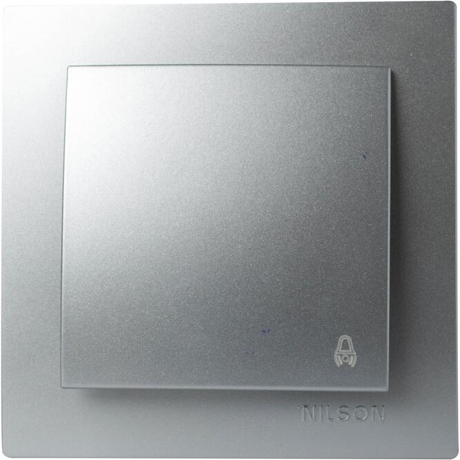 Ασημί μπουτόν κουδουνιού 12V-220V