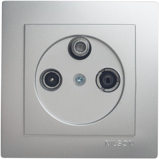 Ασημί πρίζα TV - Radio - SAT τερματική