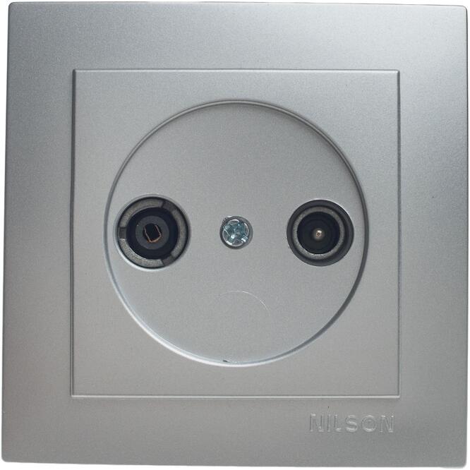 Ασημί πρίζα TV - Radio τερματική