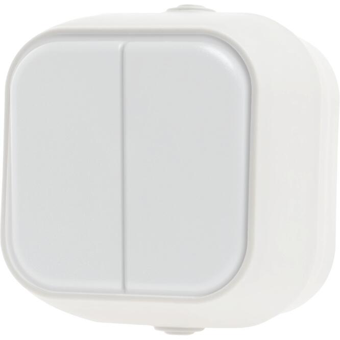 Διακόπτης 2πλός A-R εξωτερικός λευκός IP54