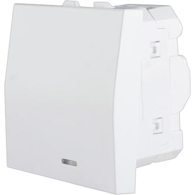 Διακόπτης απλός με ενδεικτική λυχνία 2 θέσεων Λευκός 10ΑΧ 250V