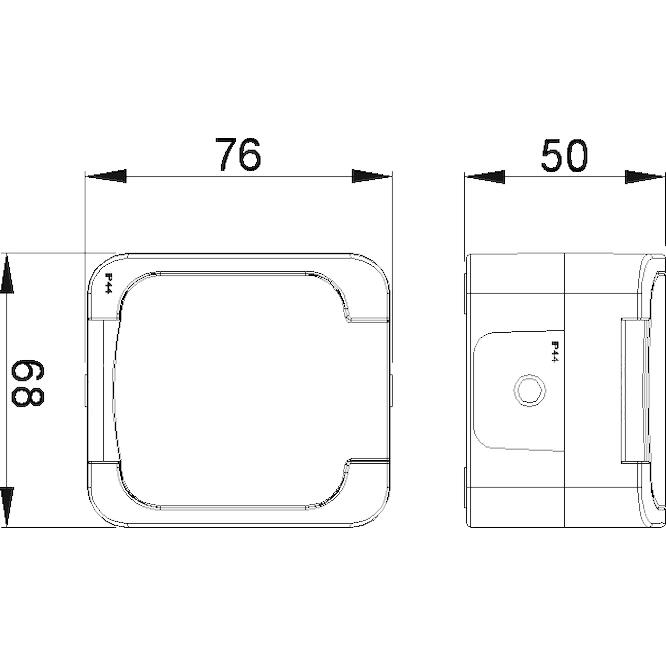 Επίτοιχη πρίζα σούκο IP44 γκρι