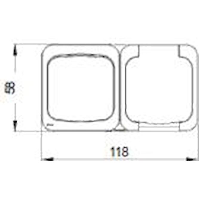 Επίτοιχος διακόπτης Α-Ρ + πρίζα σούκο IP44 λευκό