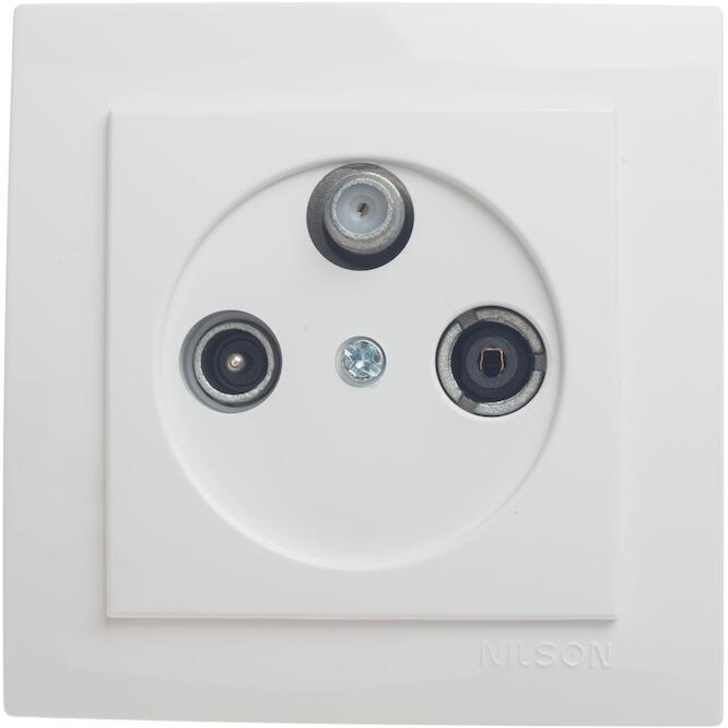 Λευκή πρίζα TV-Radio - SAT διελεύσεως