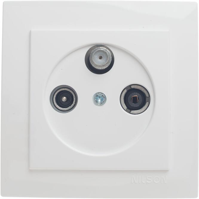 Λευκή πρίζα TV-Radio-SAT τερματική