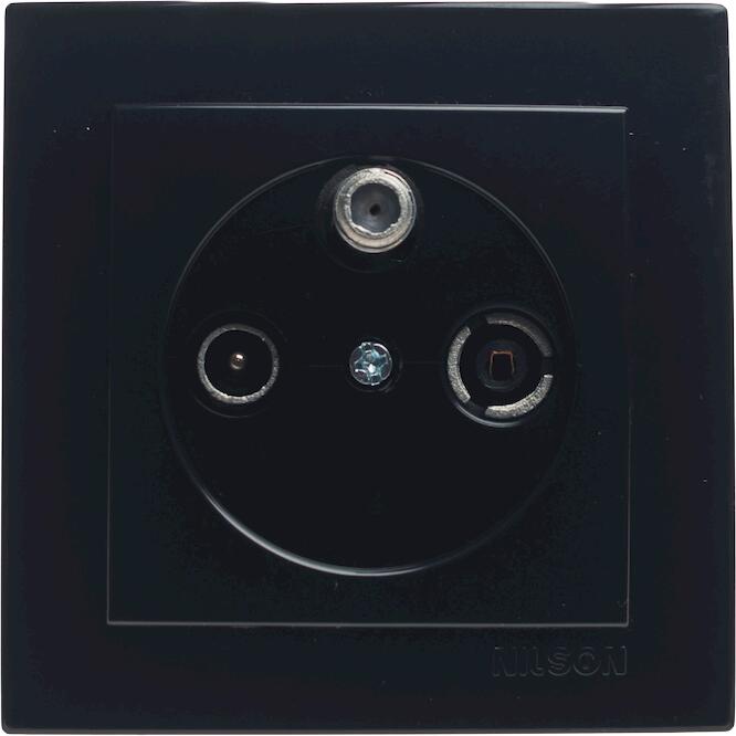 Μαύρη πρίζα TV - Radio - SAT τερματική