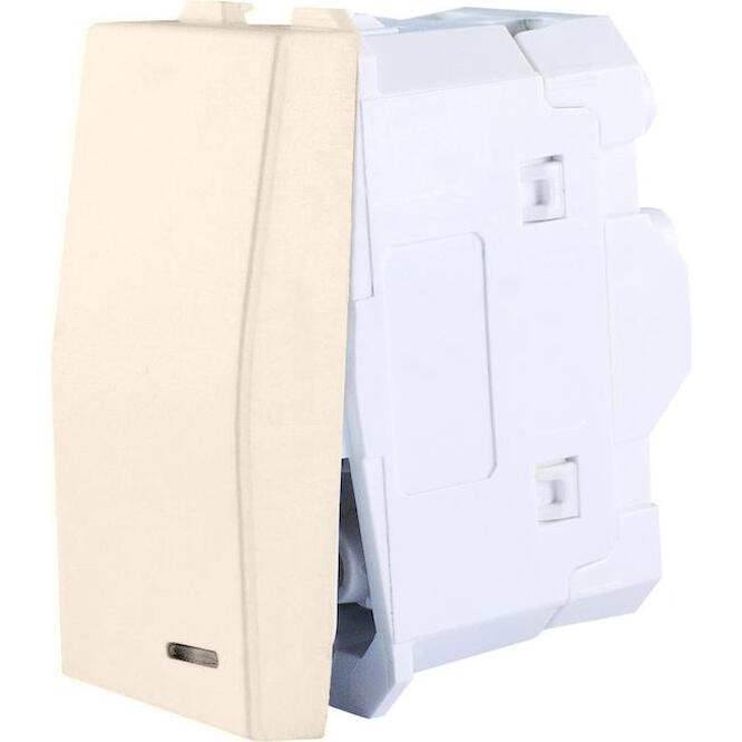 Μεσαίος Α-Ρ με ενδεικτική 1 θέσης  Ιβουάρ 10ΑΧ 250V