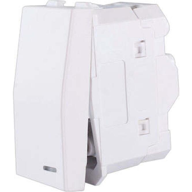 Μεσαίος Α-Ρ με ενδεικτική 1 θέσης Λευκός 10ΑΧ 250V