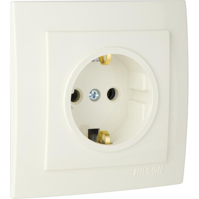 Μπέζ σούκο πρίζα με προστασία