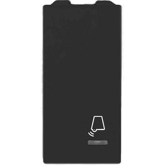 Μπουτόν κουδουνιού με ενδεικτική λυχνία 1 θέσης Μαύρο 10ΑΧ250V