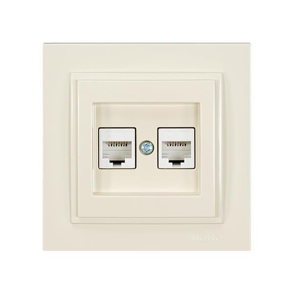 ΠΡΙΖΑ DATA CAT 6 RJ 45 ΔΙΠΛΗ ΜΠΕΖ