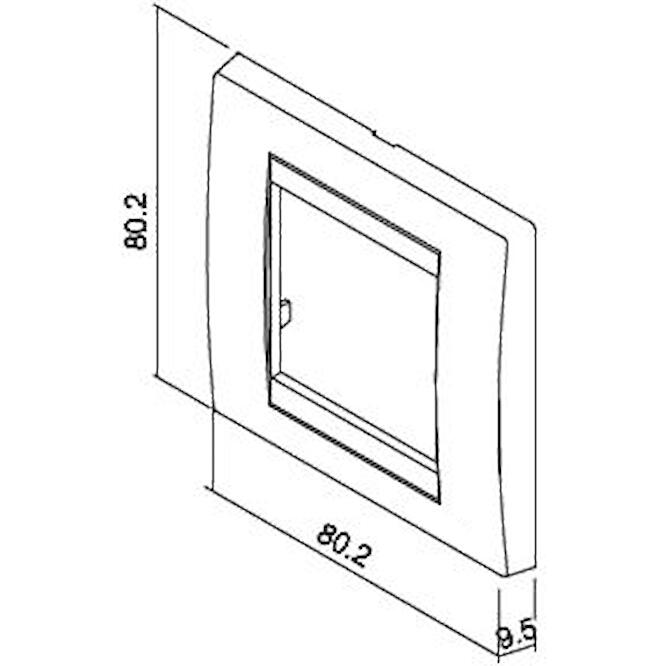 Πλαίσιο 2 θέσεων μαόνι
