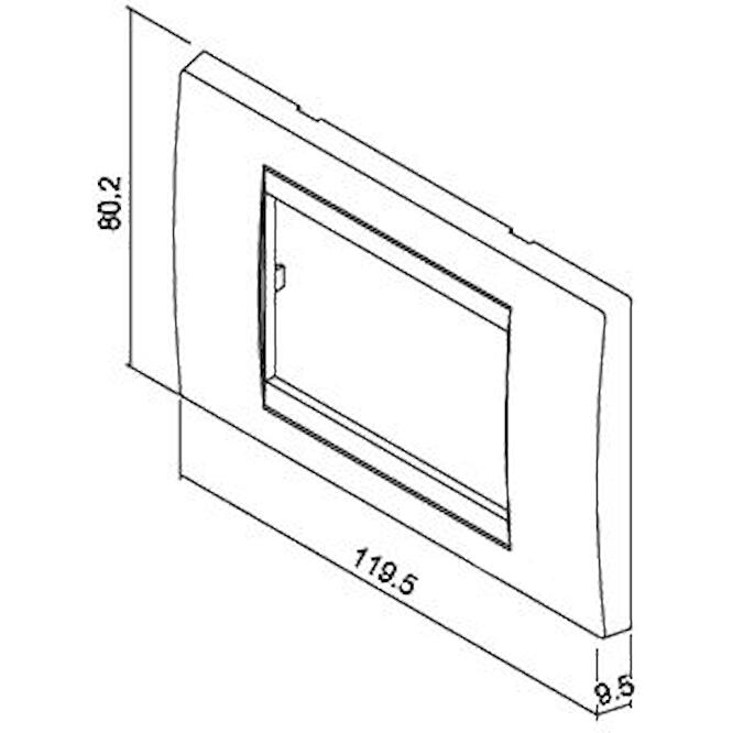 Πλαίσιο 3 θέσεων teak