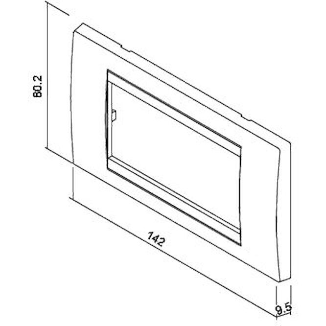 Πλαίσιο 4 θέσεων καρυδιά