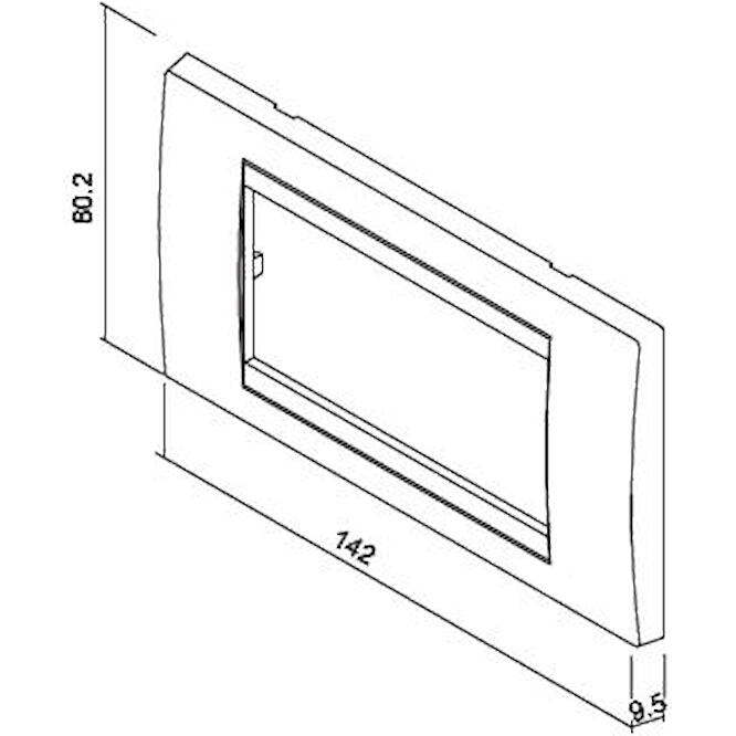 Πλαίσιο 4 θέσεων μαύρο teak