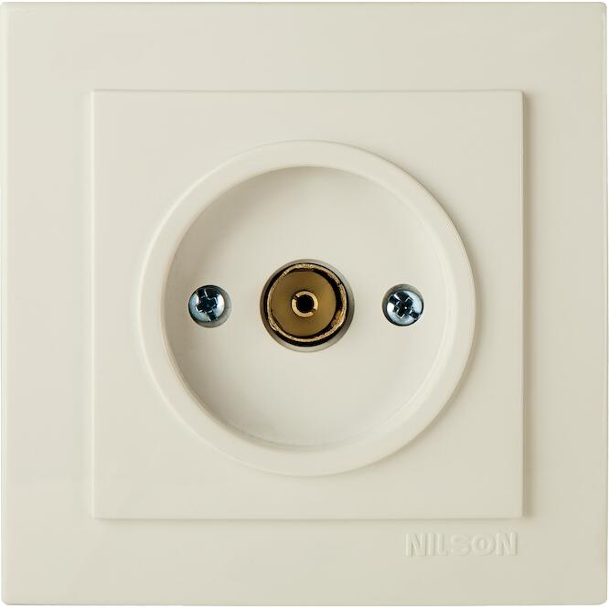 Πρίζα TV διελεύσεως μπεζ