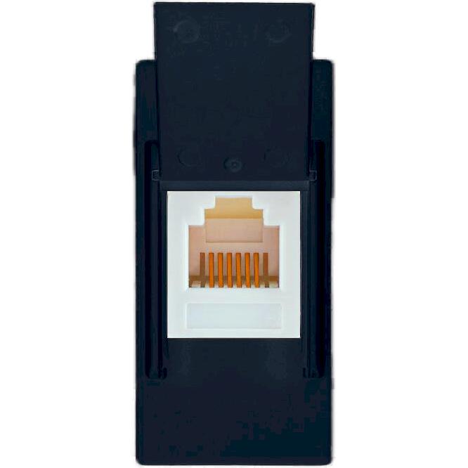 Πρίζα τηλεφώνου 1 θέσης Μαύρη Cat.3 RJ-11 6-4