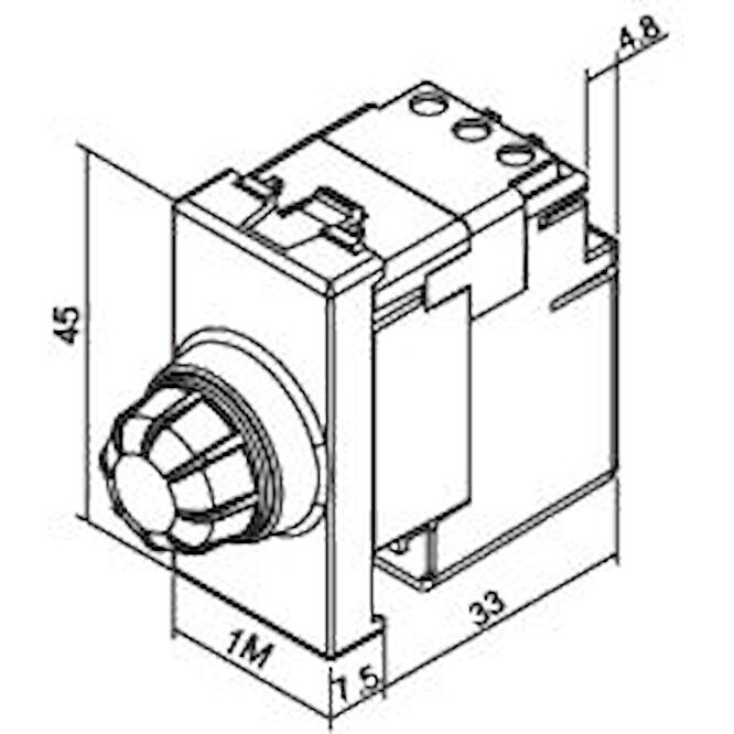 Προγραμματιζόμενος ρεοστάτης 40-400W-VA με περιστροφικό κομβίο ελέγχου και πιεζοδιακόπτη 1 θέσης  Μα